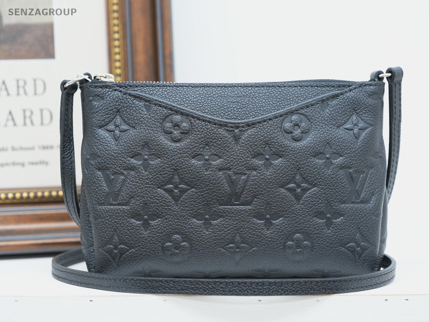 Louis Vuitton Monogram Pallas Clutch Black Empreinte Shoulder bag Crossbody