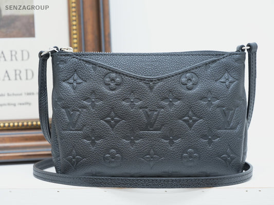 Louis Vuitton Monogram Pallas Clutch Black Empreinte Shoulder bag Crossbody