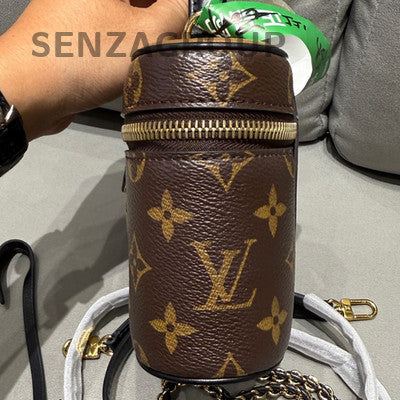 Louis Vuitton Vanity Chain Pouch Crossbody Bag - Brown & Gold Women's Fashion