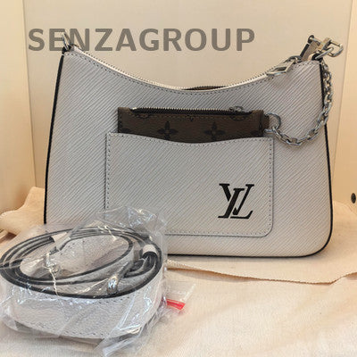 Louis Vuitton Marelle Epi Leather Chain Shoulder Bag Silver