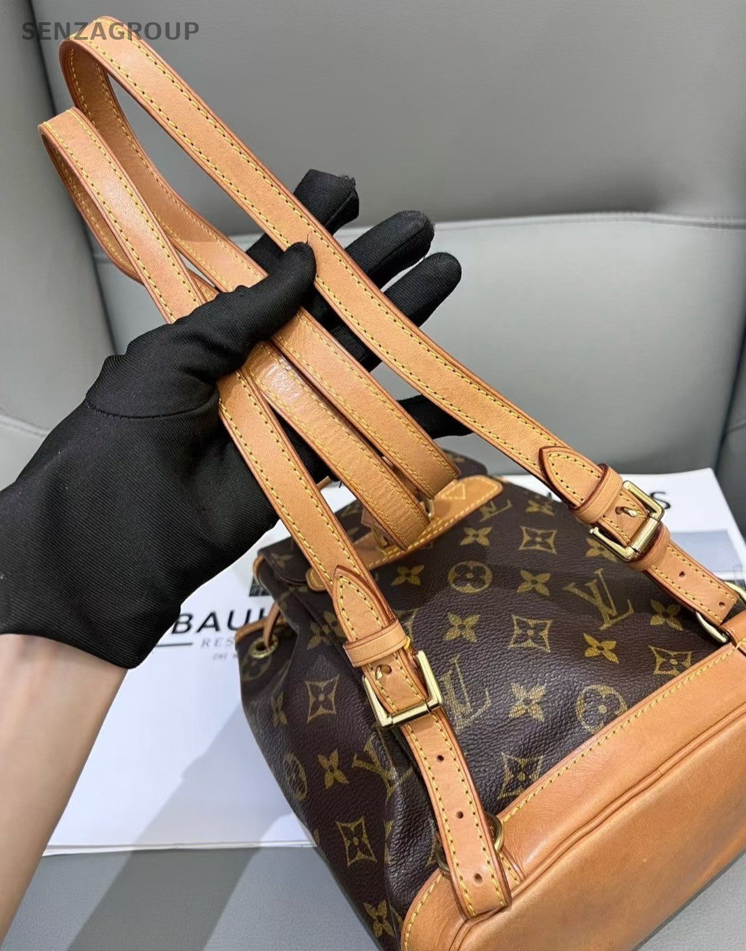 Louis Vuitton Backpack PM Monogram Drawstring Shoulder bag Vintage