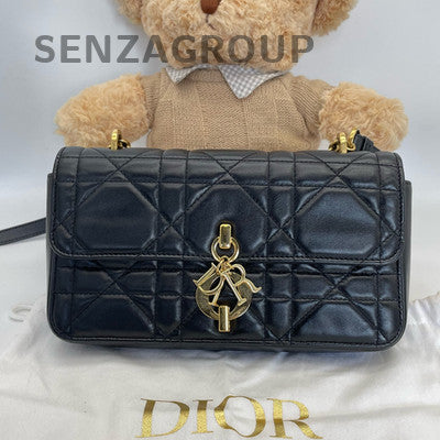 Dior Miss Daisy Black Gold Lambskin Chain Shoulder Bag Cannage Classic