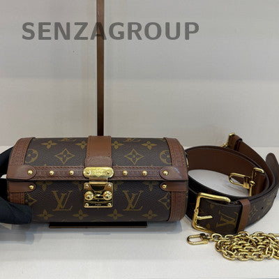 Louis Vuitton Monogram Papillon Crossbody Shoulder Bag Brown Gold Clasp