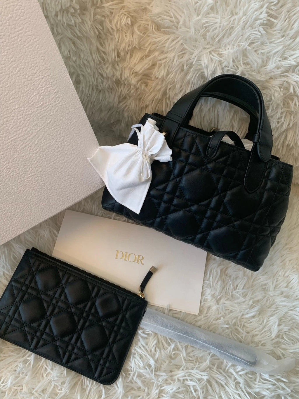 Dior Toujours Small Horizontal Black Tote Bag For Women