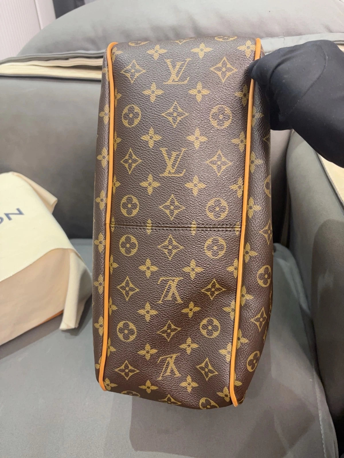 Aunthentic Louis Vuitton Delightful PM Monogram Top Handle Crossbody Brown