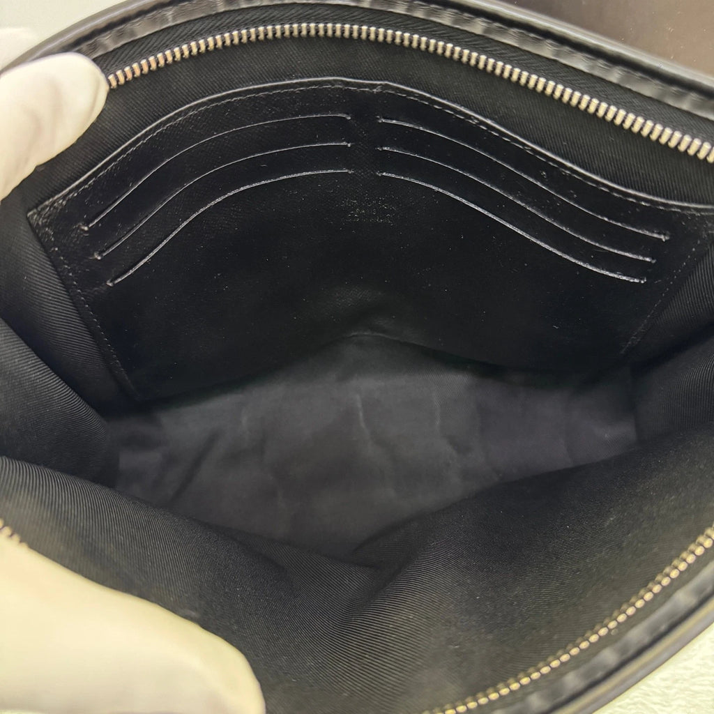 Louis Vuitton Black Grey Damier Canvas Clutch For Women