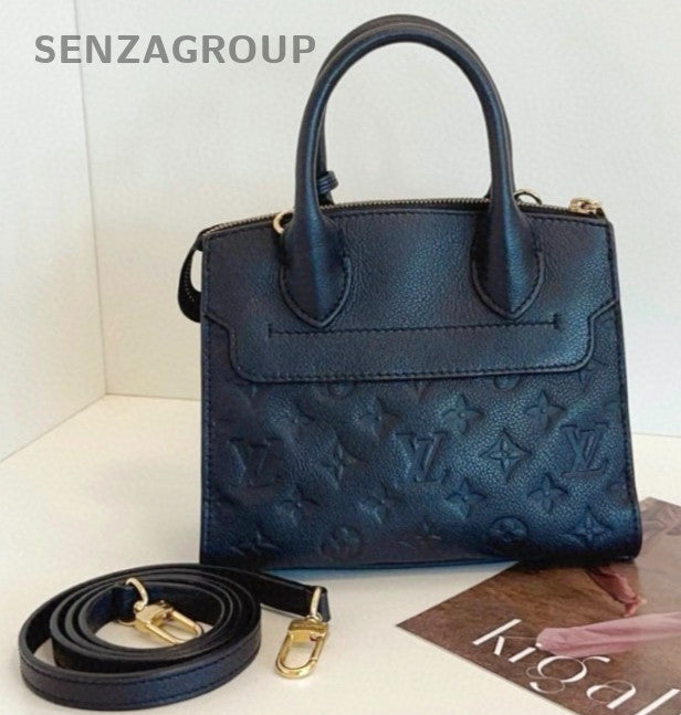 Louis Vuitton Pont Neuf Mini Tote Top Handle Shoulder Crossbody Bag Black Women