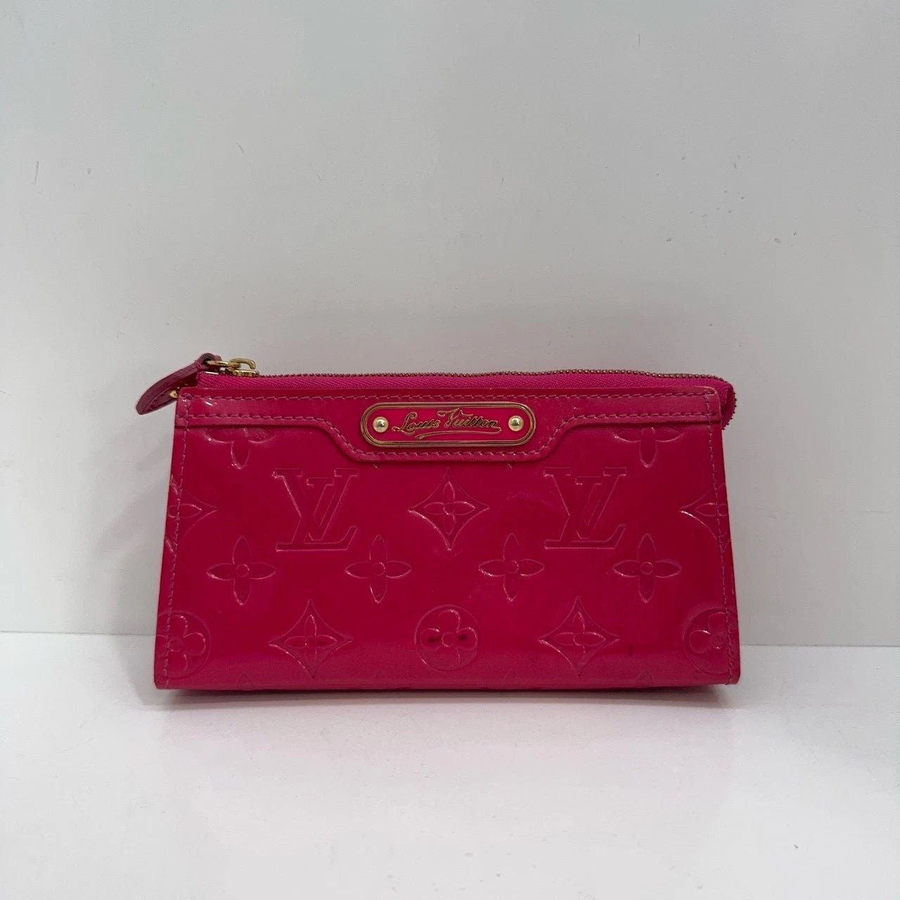 Louis Vuitton Pink Patent Leather Mini Clutch Box Bag For Women