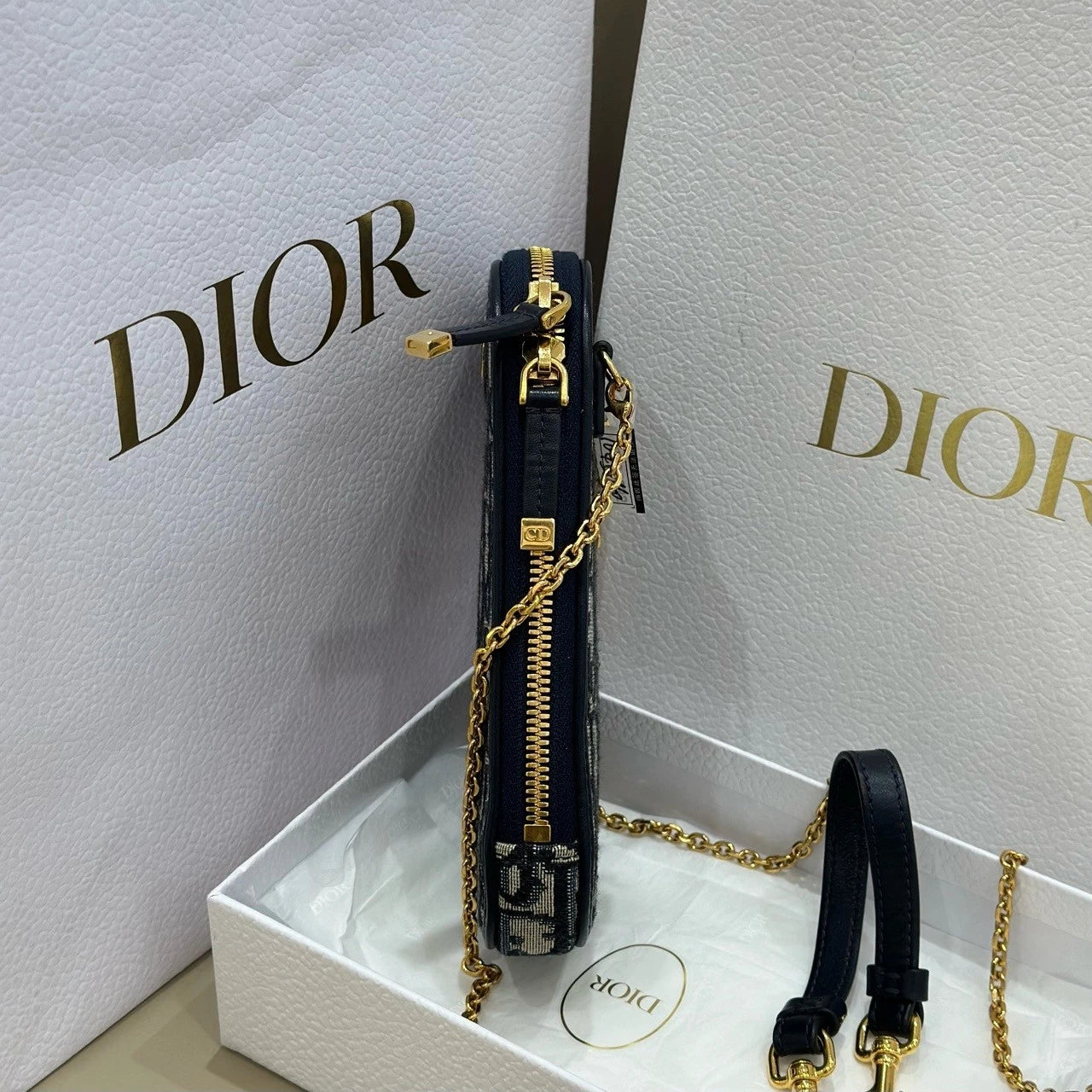 Dior Canvas Monogram Montaigne Phone Crossbody For Women