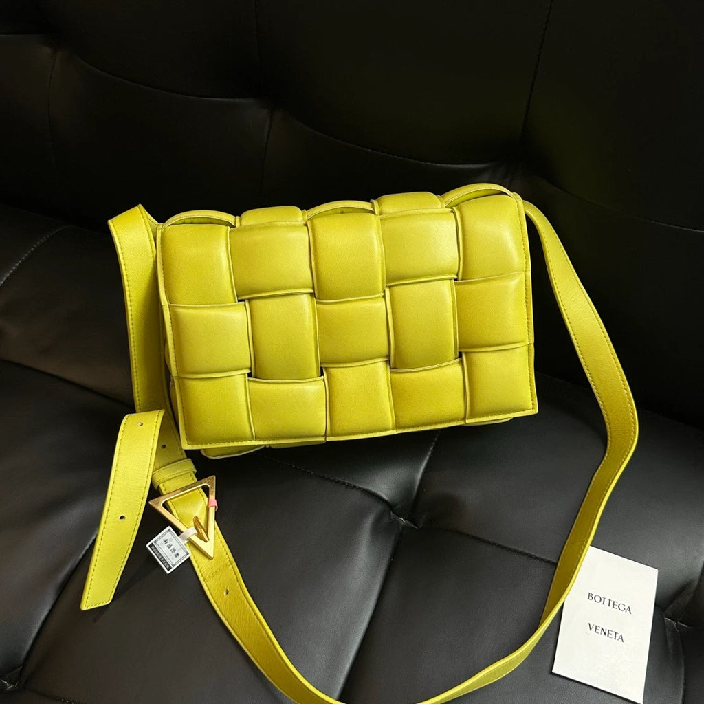 Bottega Veneta Padded Cassette15 Shoulder Bag Crossbody Green Gold Women