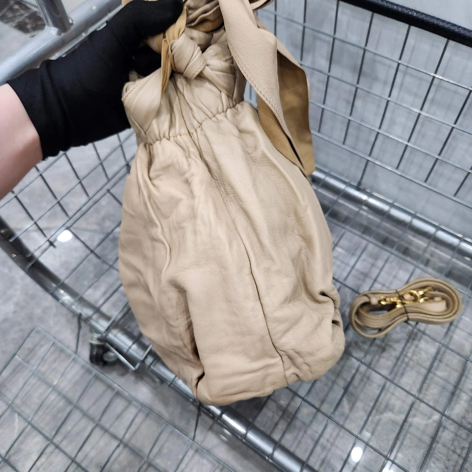 PRADA Beige Handbag Shoulder Crossbody For Women