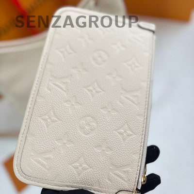Louis Vuitton Carryall Small Monogram Leather Shoulder Bag White Gold