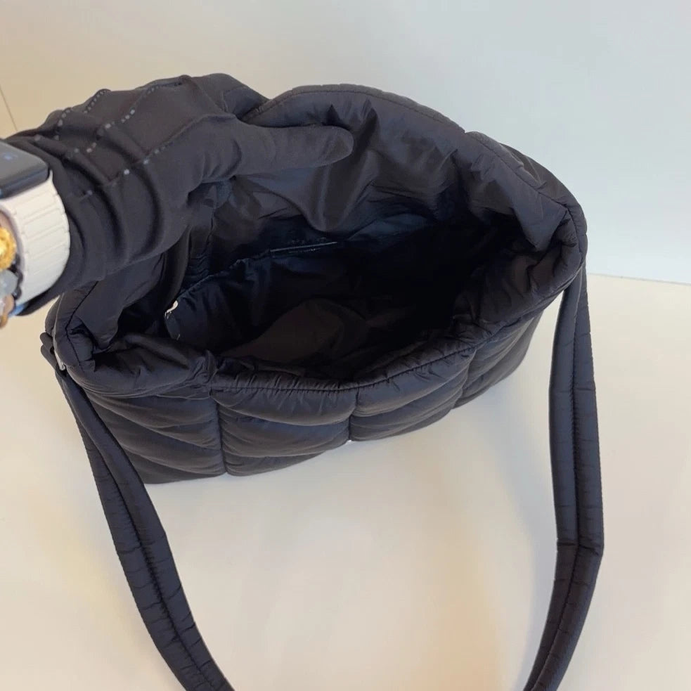 Saint Laurent Puffer Econyl Nylon So Black Shoulder Bag Black Unisex Classic