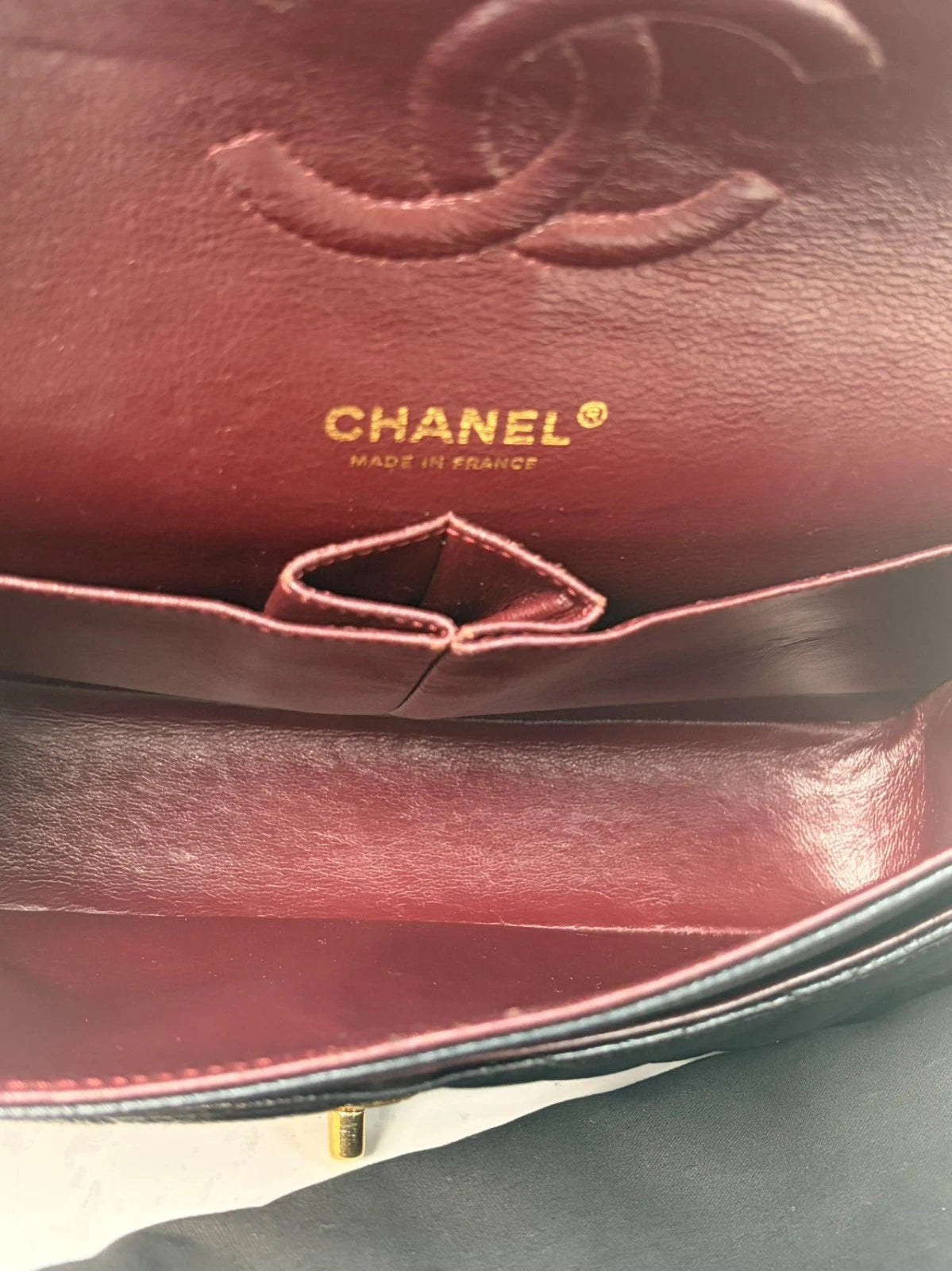 Sj0001 Chanel Cf Double Flap Golden Hardware Z Excellent