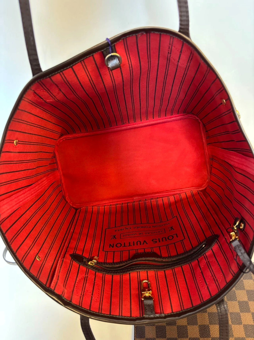 Louis Vuitton Neverfull Damier Shoulder Bag Excellent