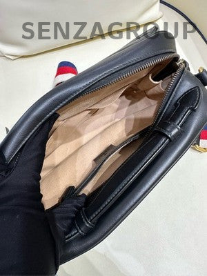Gucci Black Gold Buckle Shoulder Crossbody Bag Classic Fashion Women