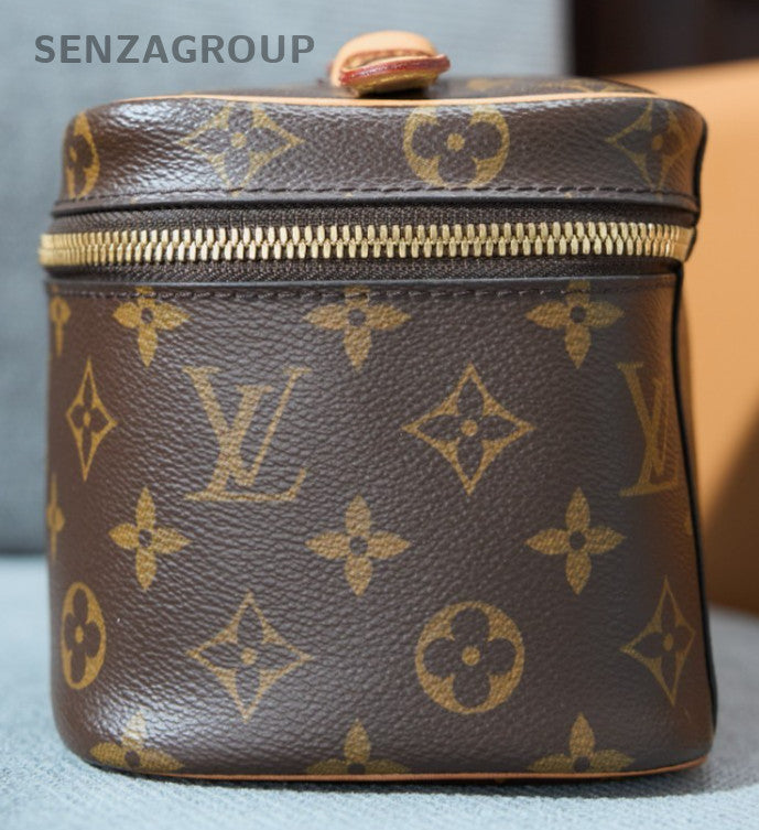 Louis Vuitton Monogram Vintage Top Handle Bag Brown Gold Used Women Classic