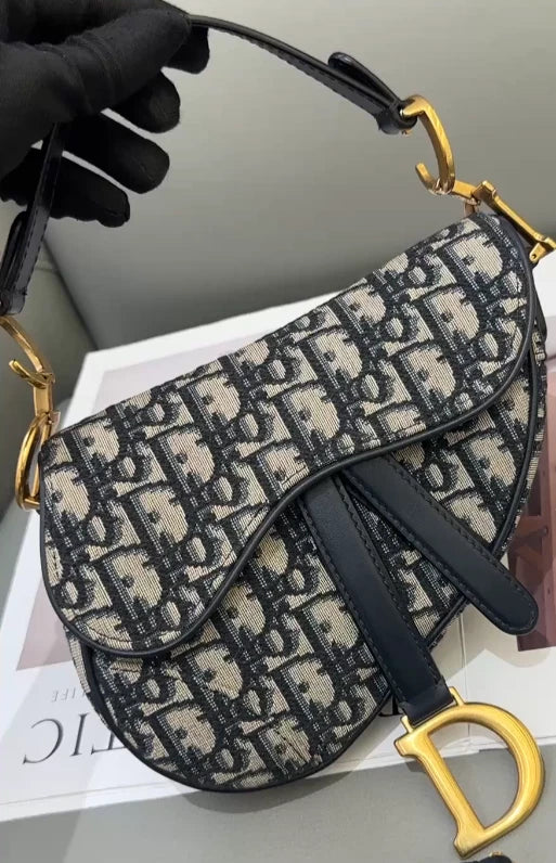 Christian Dior Monogram Saddle 2-Way Shoulder Bag Crossbody Pre-Owned