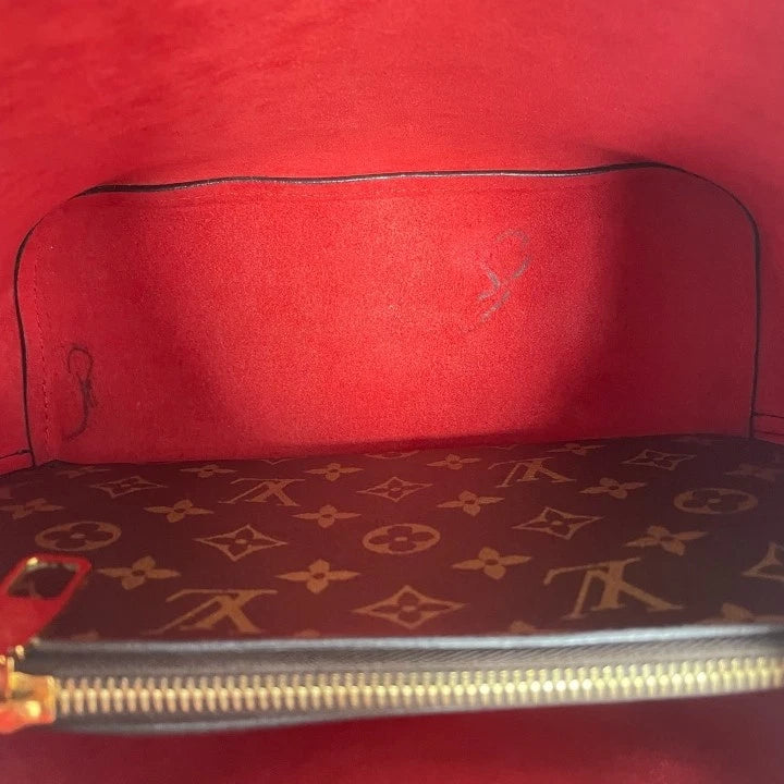 Louis Vuitton NeoNoe Monogram Canvas Medium Red Bucket Bag For Women