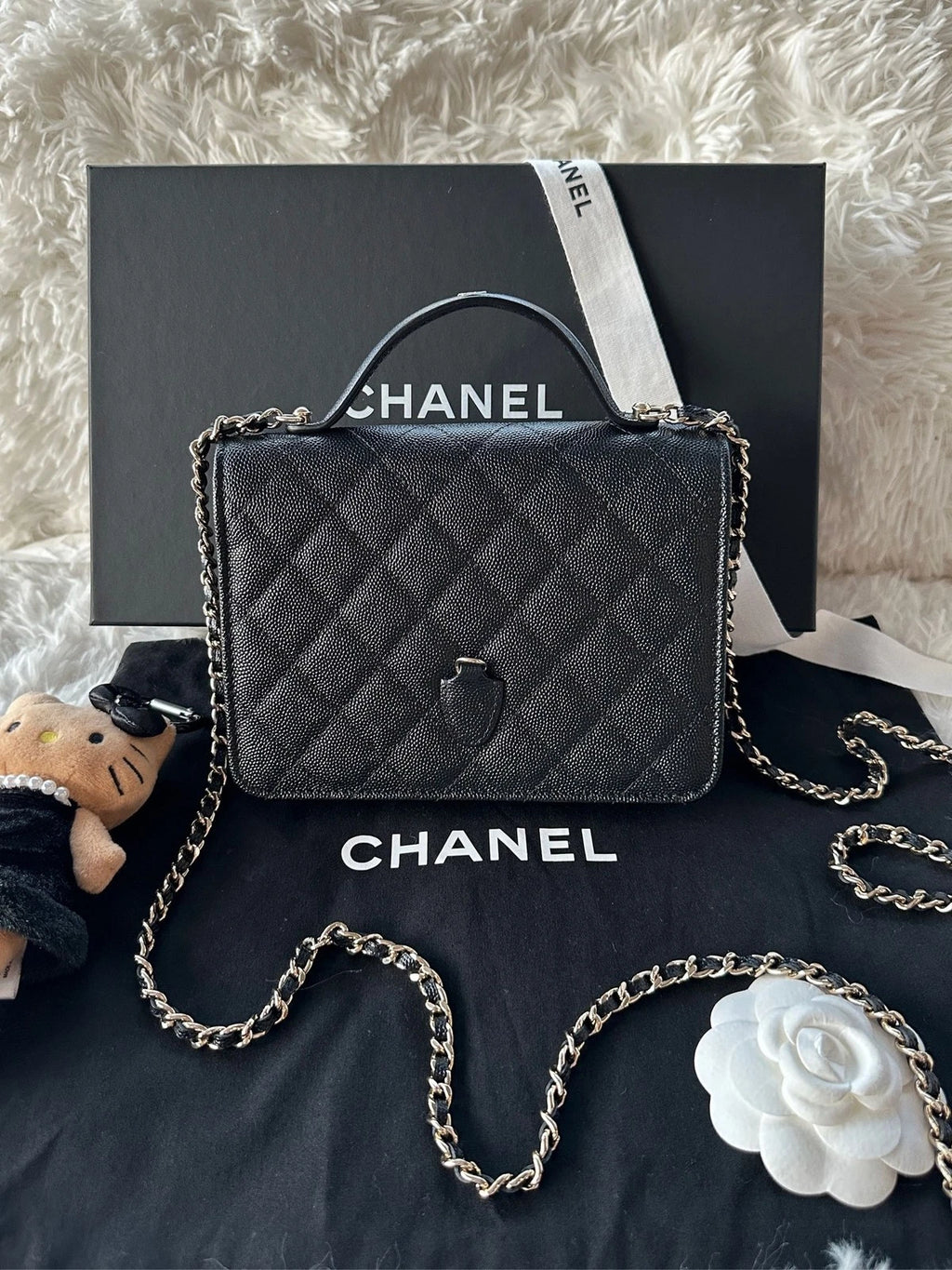 Chanel 3-in-1 Grained Calfskin Backpack Shoulder Handbag For Women
