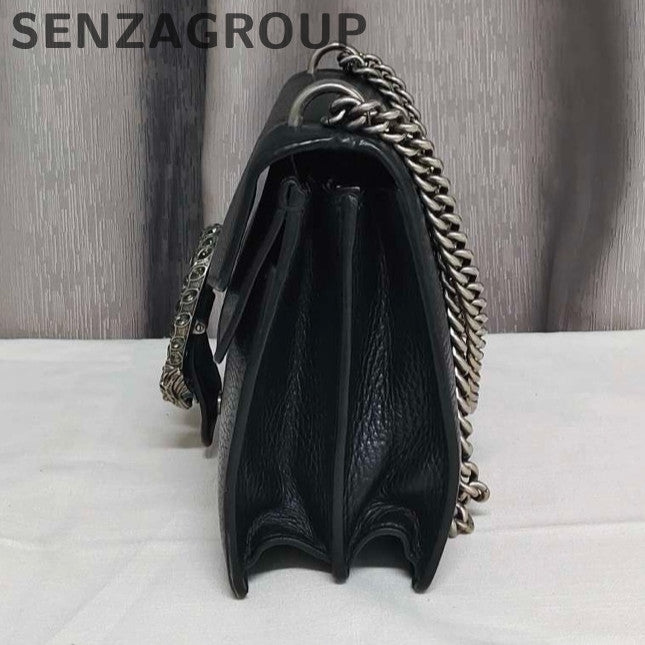 Gucci Dionysus Medium Chain Shoulder Bag Black Silver - Classic Women's