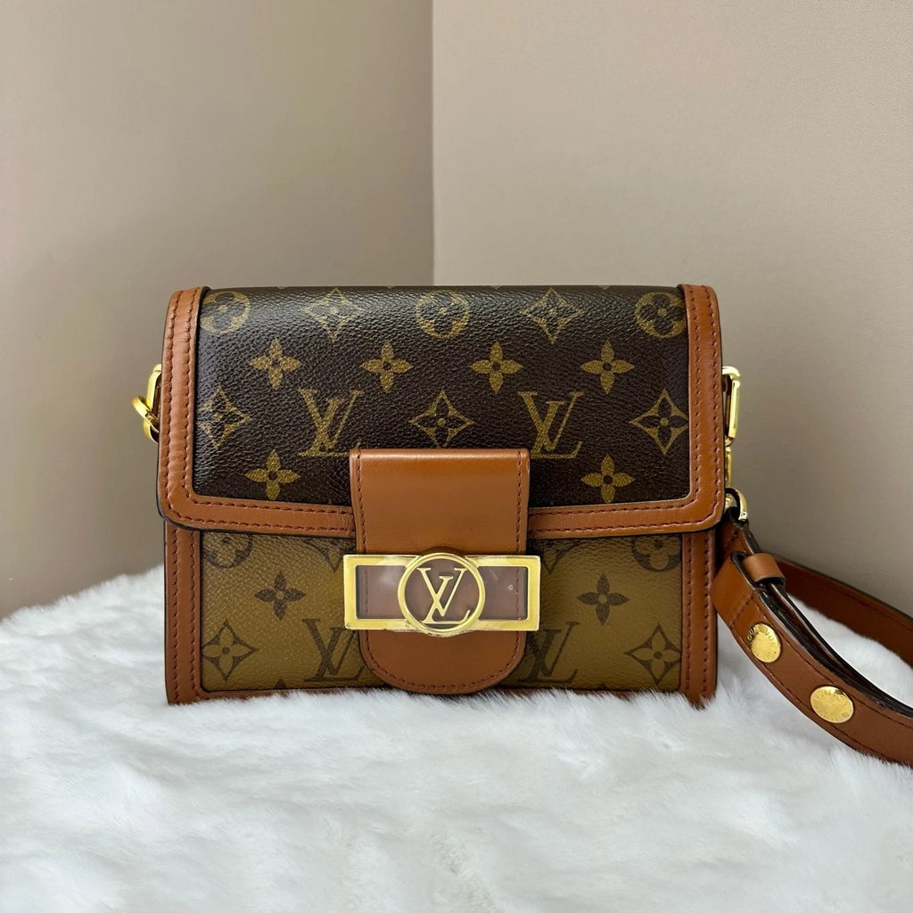 Louis Vuitton Dauphine Small Canvas Shoulder Bag For Women