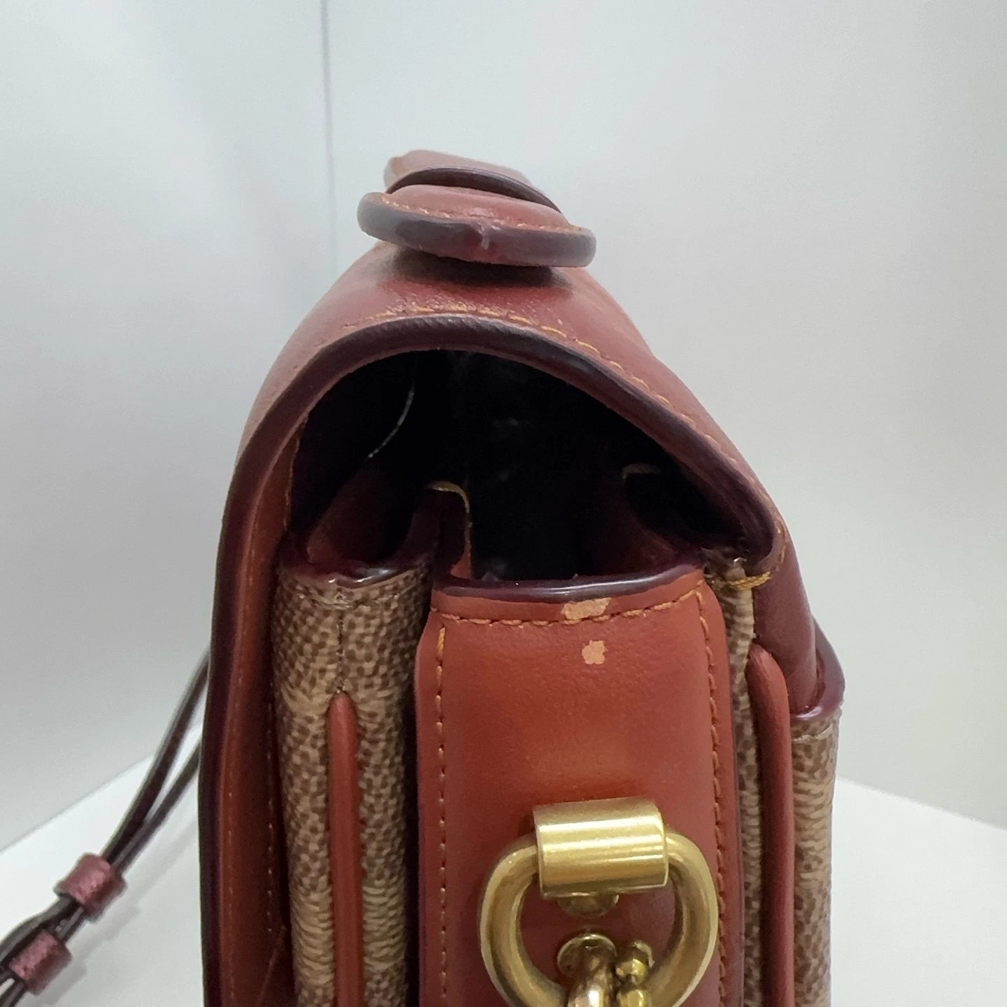 Coach Canvas Women's Colorblock Monogram Messenger Shoulder Crossbody Handbag