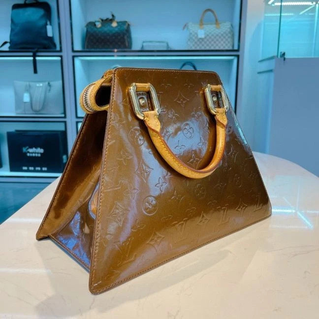 Louis Vuitton Bronze Patent Leather Handbag For Women