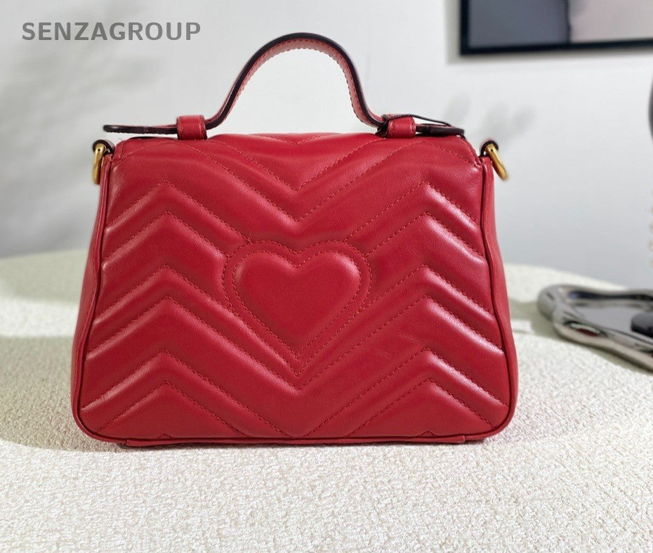 GUCCI Handbag Shoulder Crossbody bag Woman Marmont Red