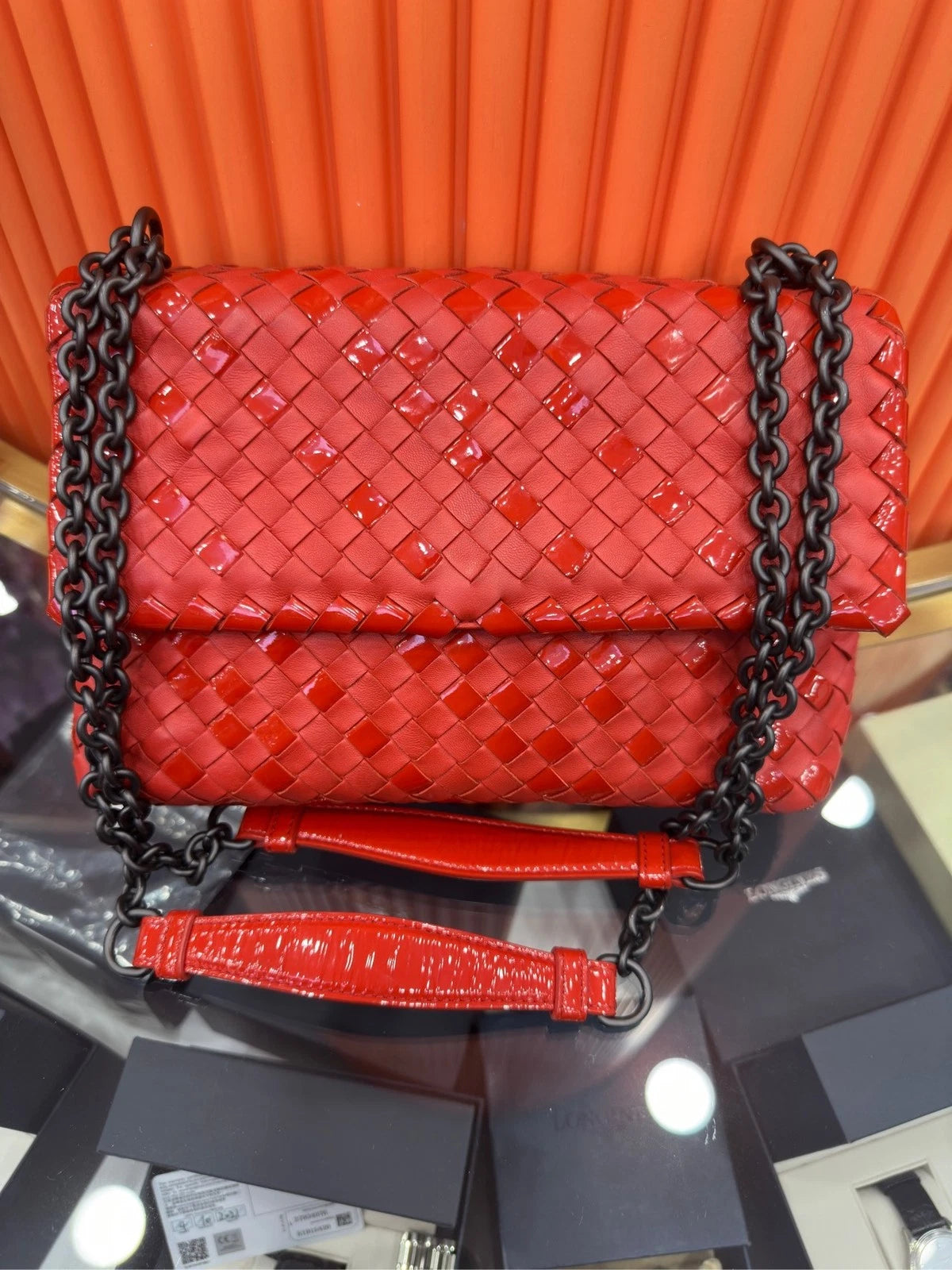 Bottega Veneta Red Crossbody Shoulder Bag for Women
