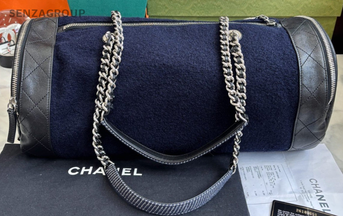 CHANEL Burger Series Top Handle bag Limited Edition Women Black Blue