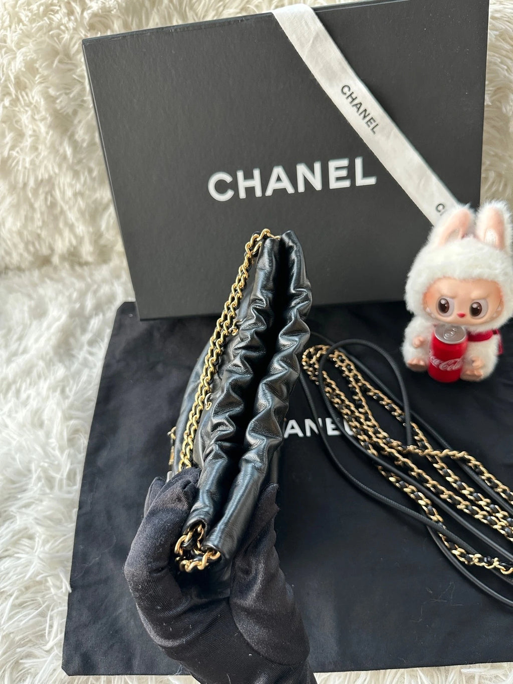 CHANEL 22Bag Mini Special Edition Black Tote Bag For Women