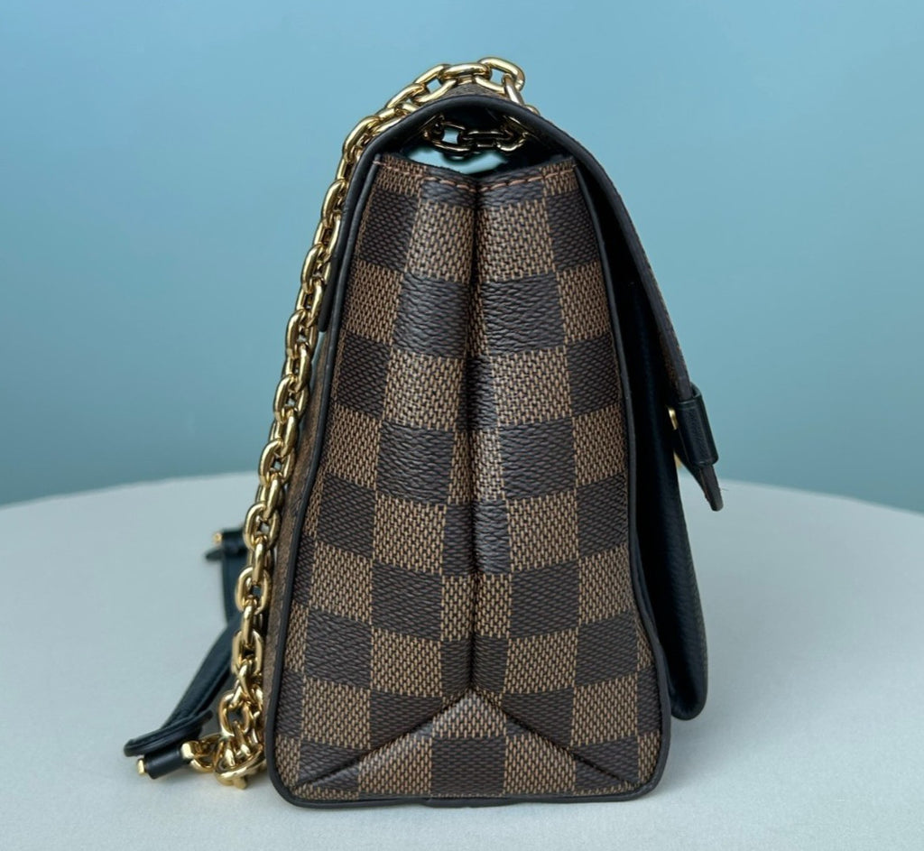Louis Vuitton Vavin Chain Shoulder Bag Crossbody Brown Damier Ebene Women