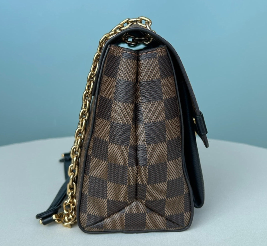 Louis Vuitton Vavin Chain Shoulder Bag Crossbody Brown Damier Ebene Women