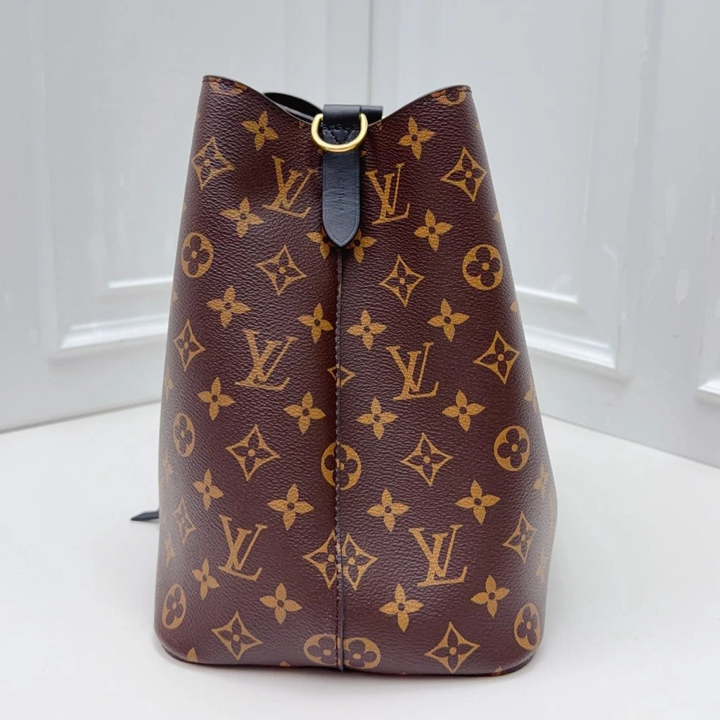 Louis Vuitton NeoNoe Bucket Monogram Shoulder Bag Crossbody Brown Gold Women
