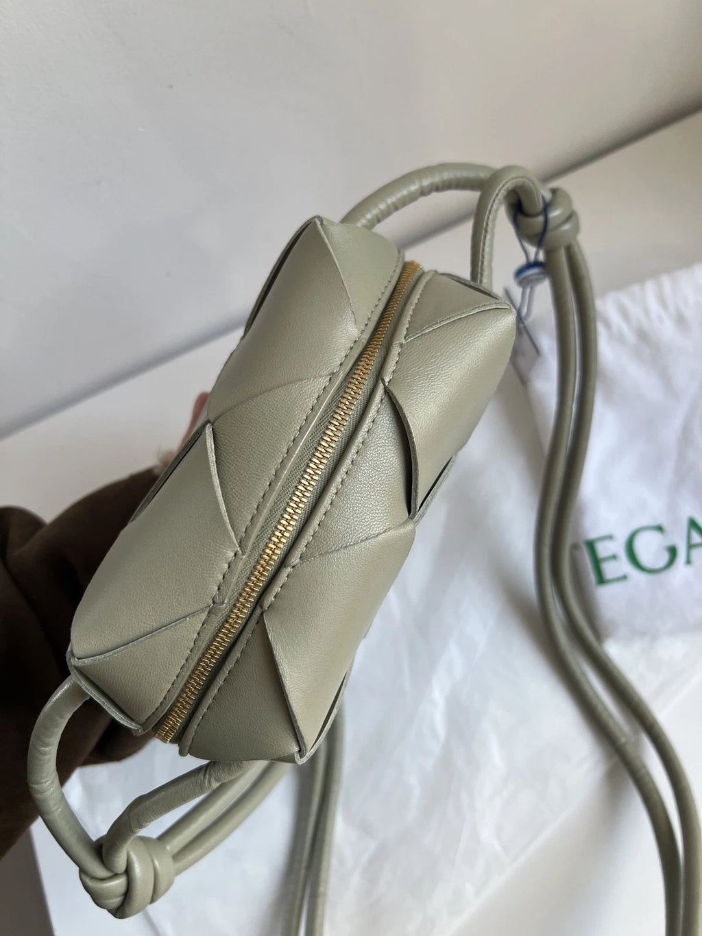 Bottega Veneta Brick Camera Bag Shoulder Crossbody Bag Green Women Classic