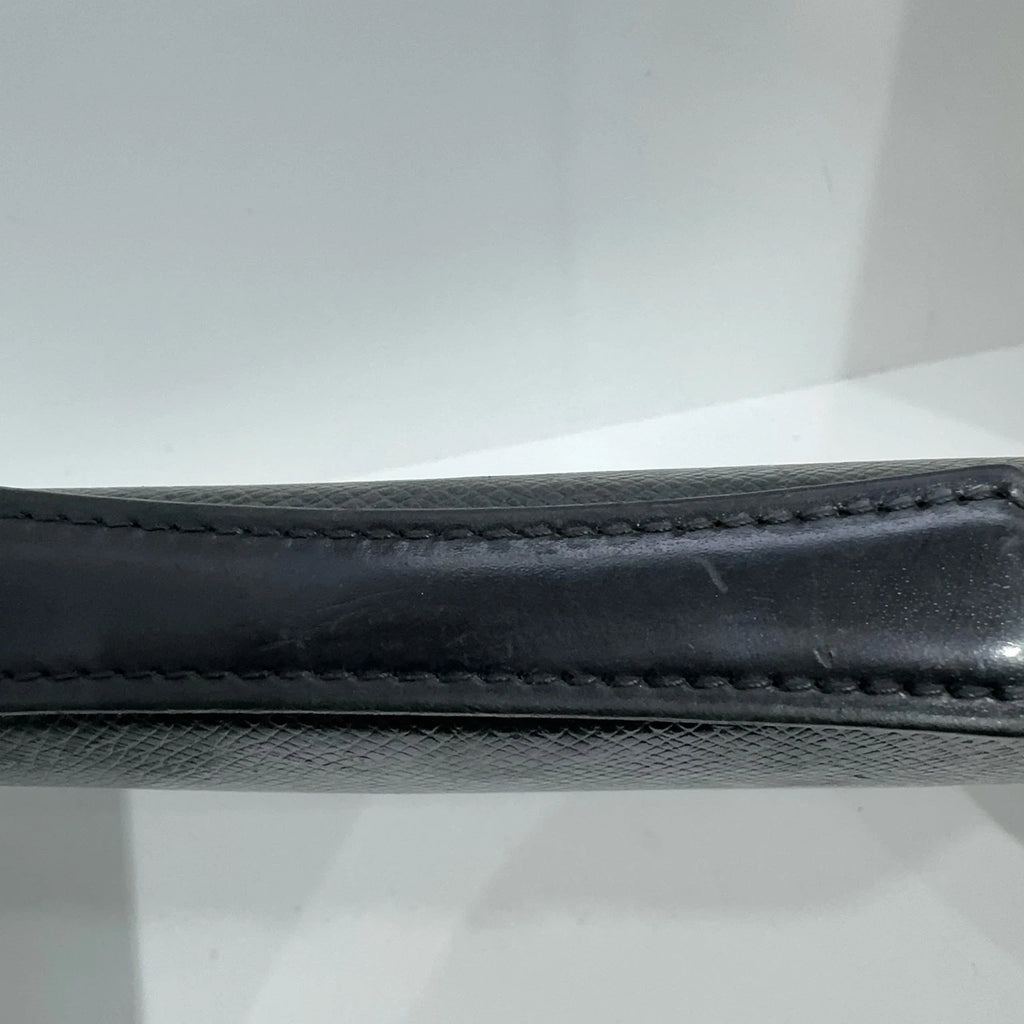 Louis Vuitton Black Leather Clutch Wallet Card Holder For Women