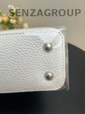 Louis Vuitton Cap Mini Leather Handbag Silver Classic Women