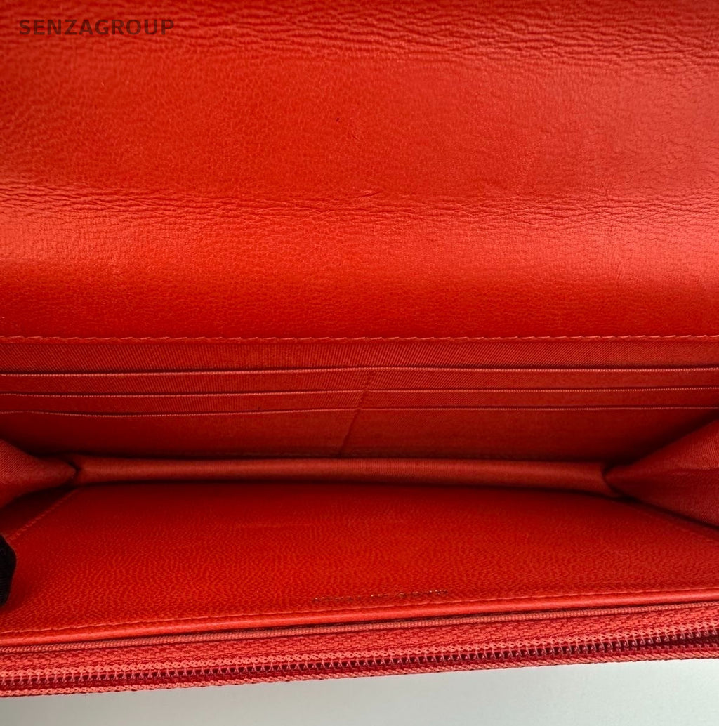 Chanel Trendy CC Lambskin Chain Shoulder Bag Crossbody Red Gold Women Classic