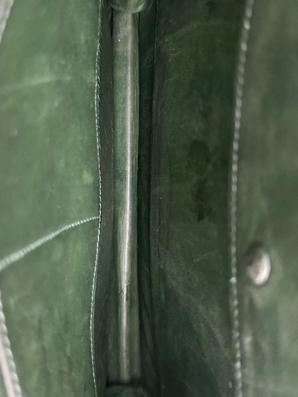 Authentic Vintage Hermes Dark Green 2Way Shoulder Bag Crossbody Gold Hardware