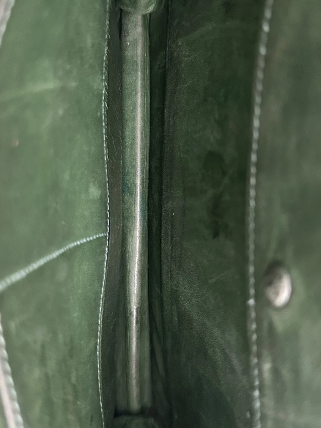 Authentic Vintage Hermes Dark Green 2Way Shoulder Bag Crossbody Gold Hardware