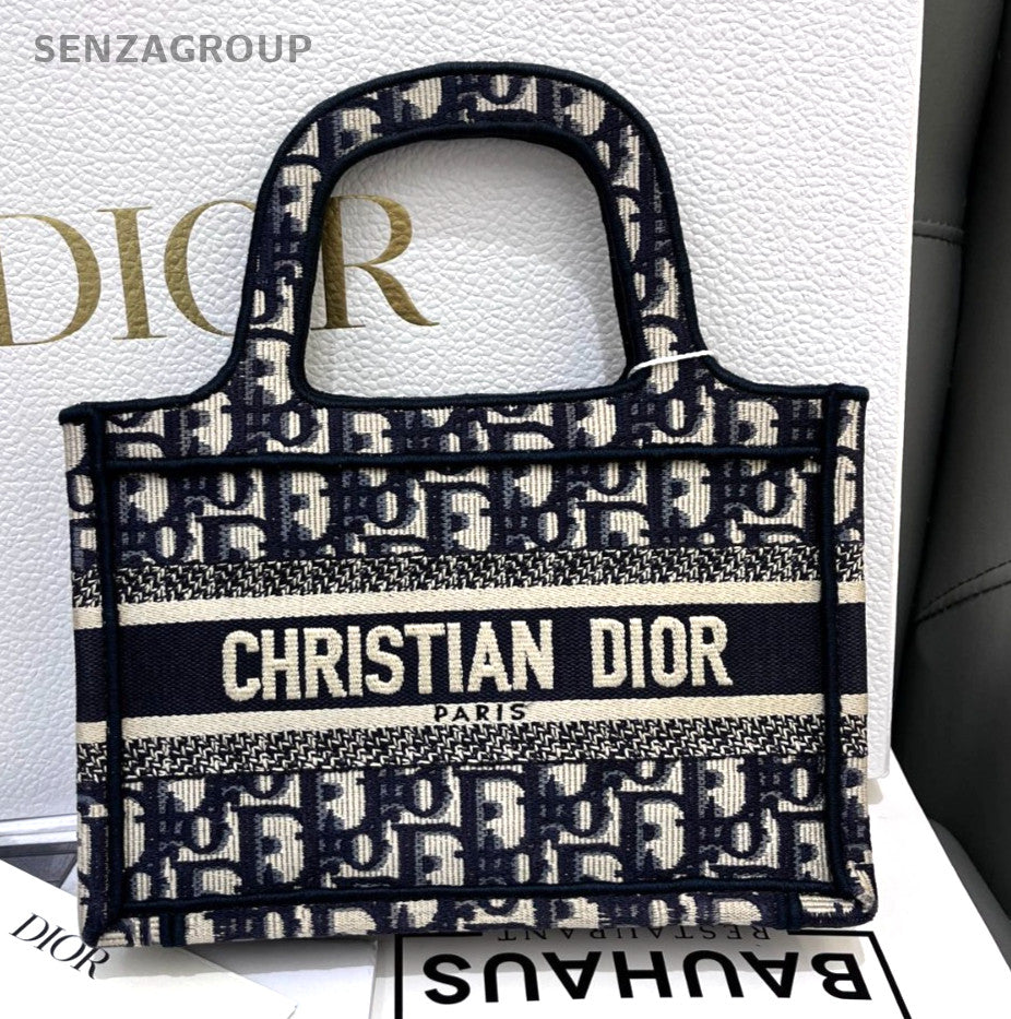 Christian Dior Book Tote mini Monogram Top Handle Handbag Canvas Women