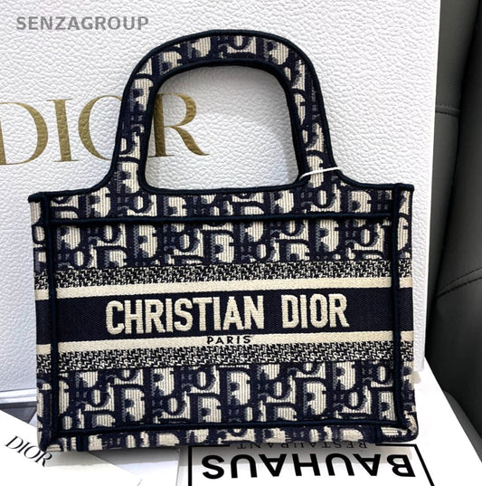 Christian Dior Book Tote mini Monogram Top Handle Handbag Canvas Women