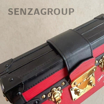 Louis Vuitton Petite Malle Epi Red Hard Box Crossbody Bag Women's Fashion
