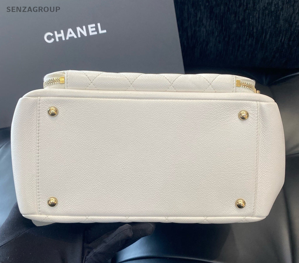 Chanel Business Affinity Calfskin Tote Top Handle Bag Chain Shoulder Bag Women