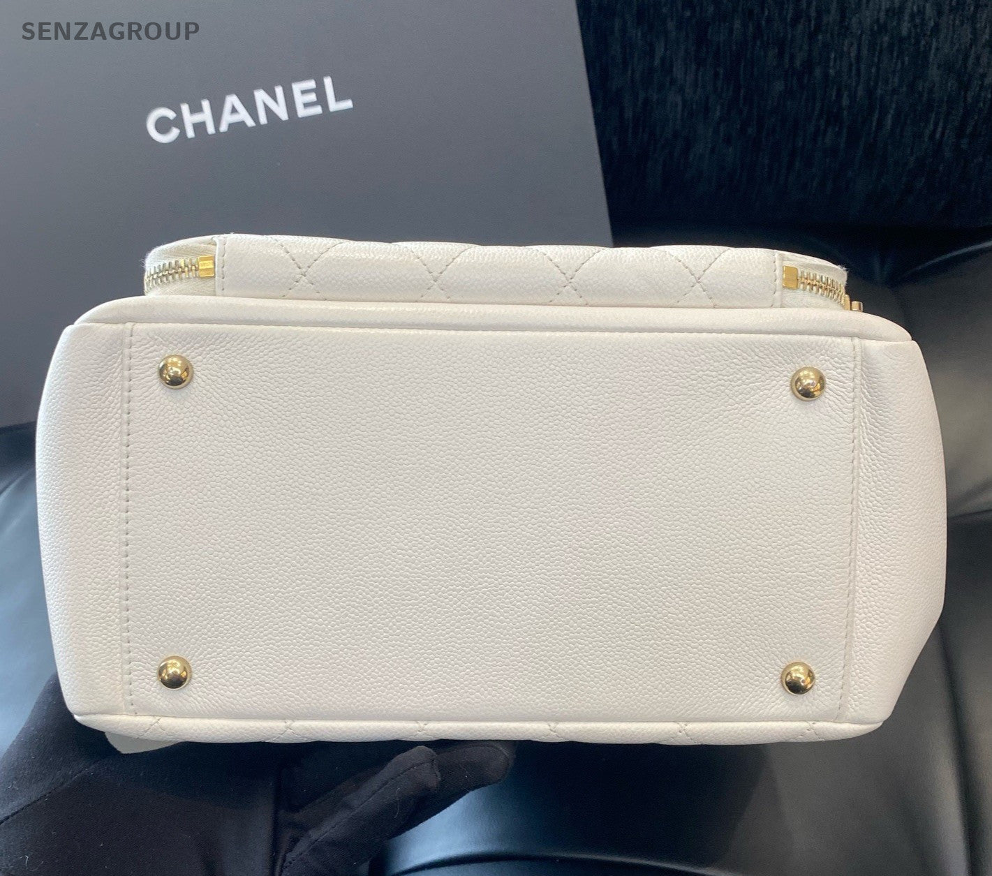 Chanel Business Affinity Calfskin Tote Top Handle Bag Chain Shoulder Bag Women