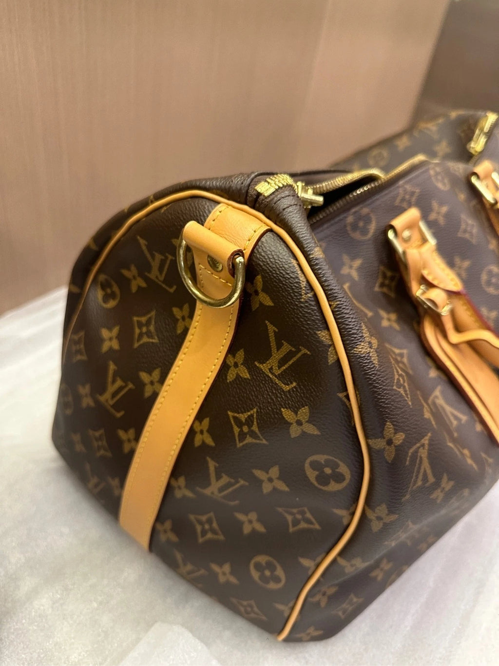 Louis Vuitton Keepall 45 Canvas Travel Shoulder Handbag For Women