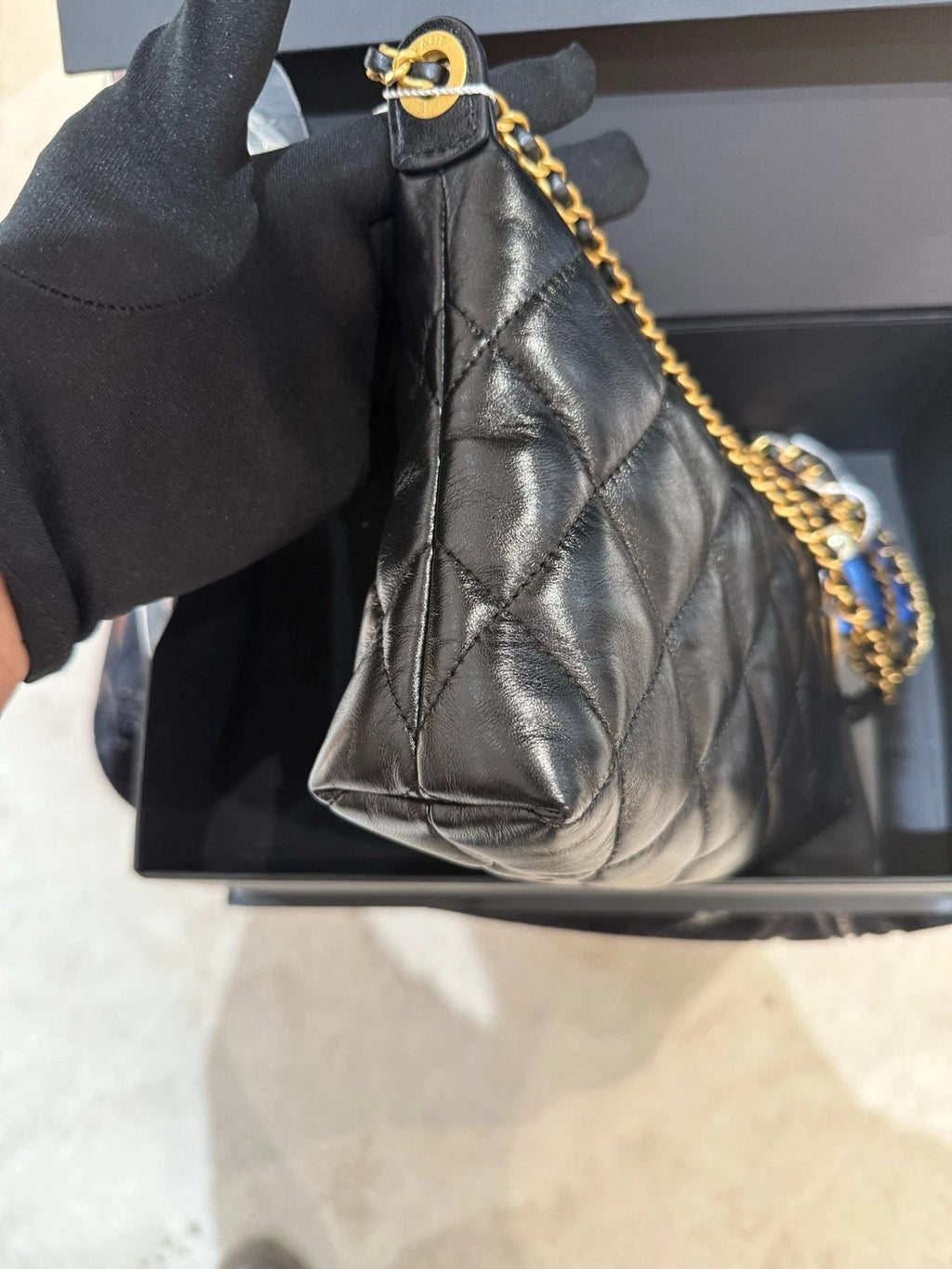 CHANEL Gold Coin Lambskin Shoulder Bag For Women