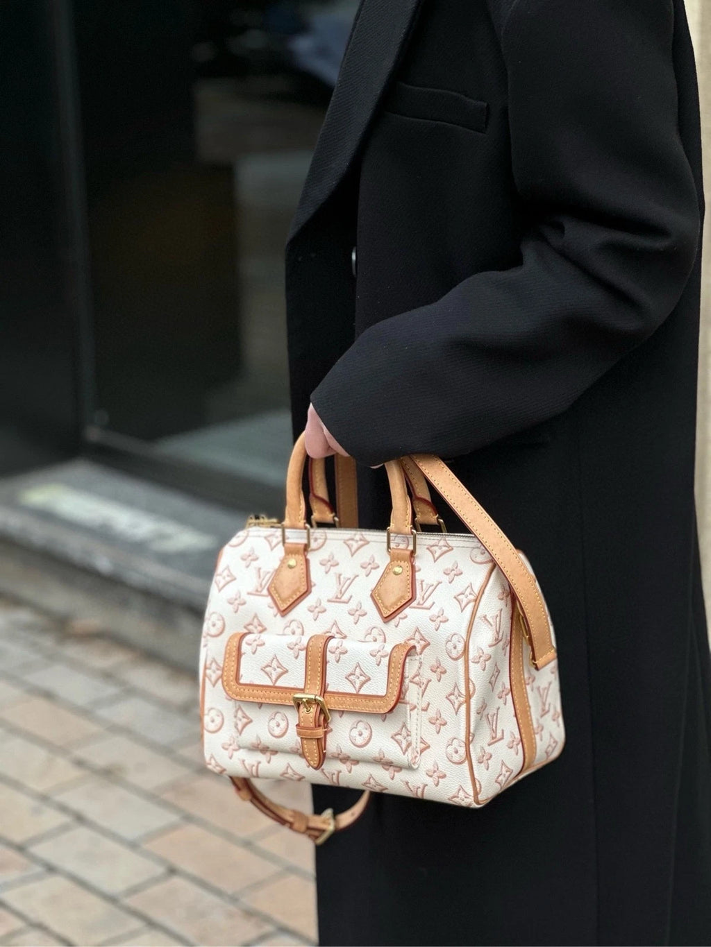 Louis Vuitton Canvas Speedy Bandoulière 25 Shoulder Handbag For Women