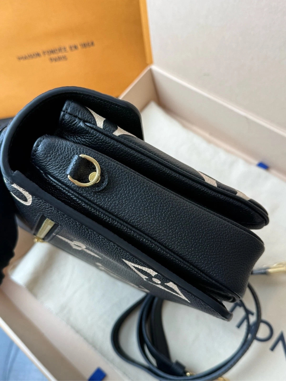 Louis Vuitton Women's Black &amp; White Messenger Bag